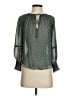 Veronica Beard 100% Silk Green Long Sleeve Silk Top Size 2 - photo 1