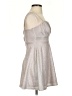 Mi ami 100% Polyester Metallic Silver Cocktail Dress Size XS - photo 4