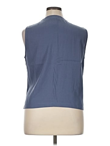 Halston Sleeveless Button-Down Shirt (view 2)