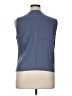 Halston Blue Sleeveless Button-Down Shirt Size 14 - photo 2