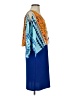 Global Desi 100% Polyester Graphic Blue Casual Dress Size XS - photo 4