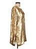 MICHAEL Michael Kors 100% Polyester Metallic Gold 3/4 Sleeve Blouse Size L - photo 4