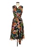 Donna Ricco 100% Polyester Print Black Cocktail Dress Size 6 - photo 1