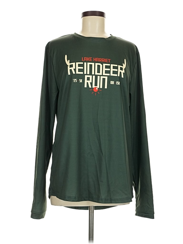 Pre-owned Assorted Brands Long Sleeve T-shirt In Green