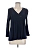 Poetry Blue Long Sleeve Blouse Size 8 - photo 1