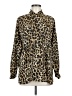 Zara Animal Print Brown Long Sleeve Blouse Size M - photo 1