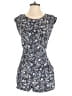 Lush 100% Polyester Graphic Blue Romper Size M - photo 1