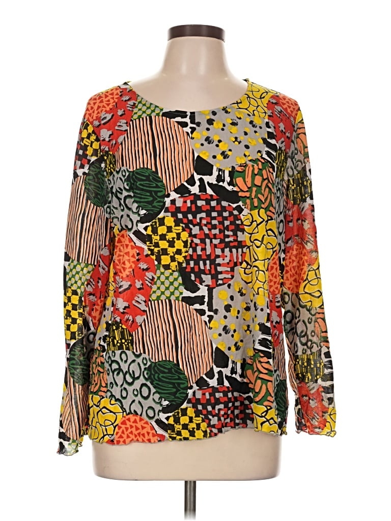 Pre-owned Chalet Et Ceci 3/4 Sleeve Blouse In Orange