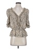 Max Studio 100% Polyester Tan 3/4 Sleeve Blouse Size S - photo 1