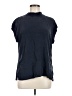 Athleta 100% Silk Blue Short Sleeve Turtleneck Size M - photo 1