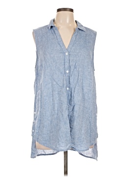 Beach Lunch Lounge Sleeveless Button Down Shirt