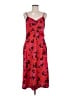 A New Day 100% Polyester Floral Red Casual Dress Size M - photo 1