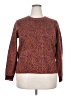 Les Serein Paisley Burgundy Pullover Sweater Size XXL - photo 1