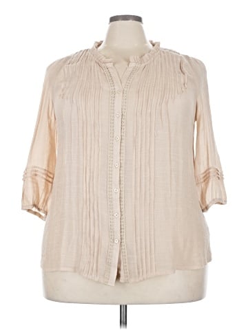 Indigo Rose 3/4 Sleeve Blouse (view 1)