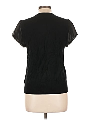 Black Saks Fifth Avenue Short Sleeve Blouse (view 2)