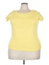 Rafaella 100% Cotton Yellow Short Sleeve Top Size 2X - photo 1