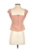 Deletta Solid Pink Tan Short Sleeve Top Size S - photo 2