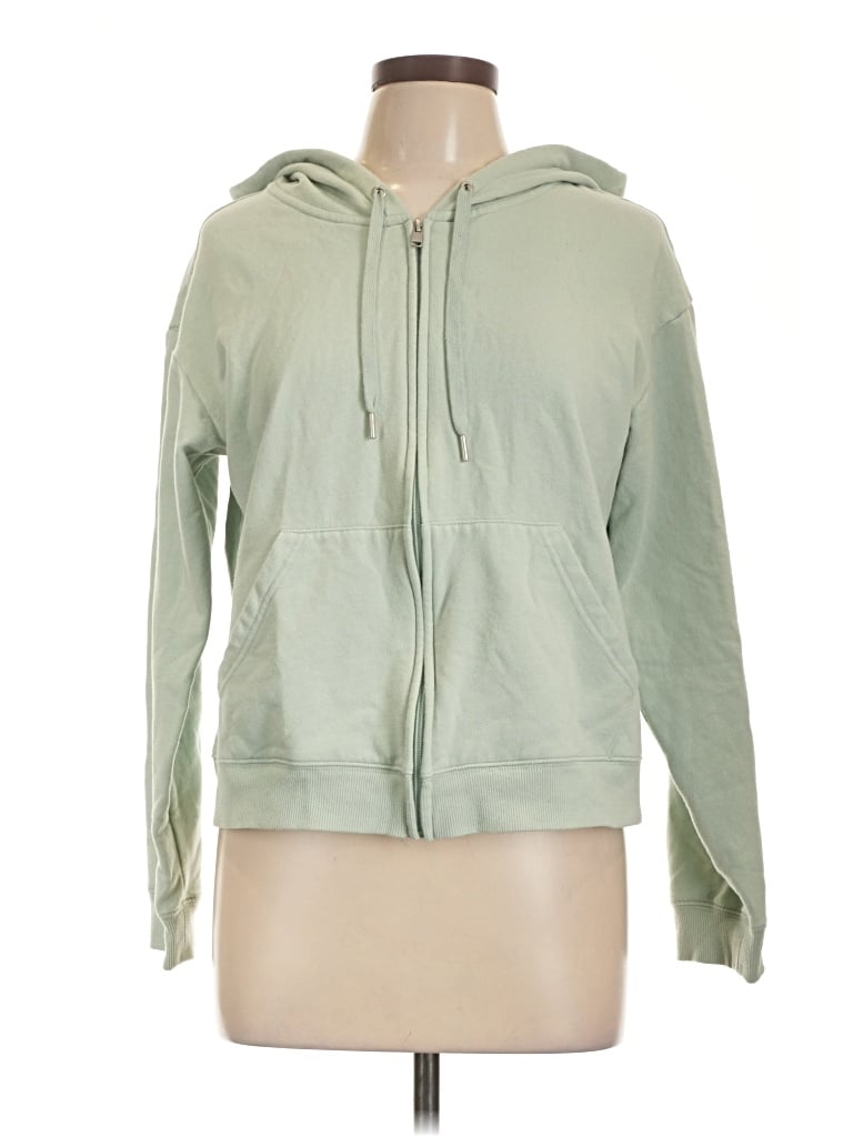 Pre-owned Auden Zip Up Hoodie In Green