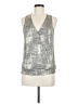 By Anthropologie Silver Sleeveless Blouse Size M - photo 1