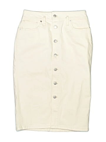 Madewell Denim High-Waist Midi Skirt in Vintage Canvas Wash: Western Edition (view 1)