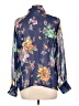 Potpourri Designs 100% Polyester Floral Blue Long Sleeve Blouse Size L - photo 2