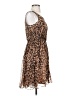 Aryn K. 100% Silk Animal Print Brown Cocktail Dress Size XS - photo 4