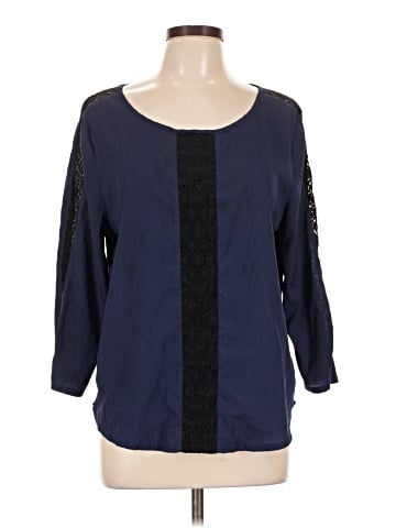 Noir 3/4 Sleeve Blouse (view 1)