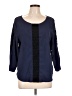Noir Blue 3/4 Sleeve Blouse Size L - photo 1