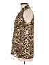 Roz & Ali 100% Polyester Animal Print Brown Sleeveless Blouse Size L - photo 5
