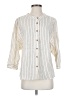 Sanctuary Stripes Ivory 3/4 Sleeve Button-Down Shirt Size XS - photo 1