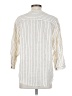 Sanctuary Stripes Ivory 3/4 Sleeve Button-Down Shirt Size XS - photo 2