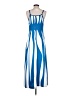 Unbranded 100% Polyester Stripes Blue Casual Dress Size S - photo 2