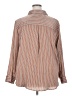 Maurices 100% Polyester Stripes Brown Long Sleeve Blouse Size 2X - photo 2
