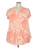 Lane Bryant Orange Short Sleeve Blouse Size 22 - 24 Plus - photo 1