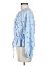 Unbranded 100% Polyester Blue Long Sleeve Blouse Size M - photo 5