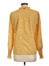 Carolina Belle 100% Polyester Yellow Long Sleeve Blouse Size L - photo 2