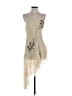 Collusion 100% Polyester Tan Ivory Cocktail Dress Size 4 - photo 1