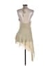 Collusion 100% Polyester Tan Ivory Cocktail Dress Size 4 - photo 2