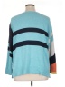 Nic + Zoe Color Block Blue Pullover Sweater Size 1X - photo 2
