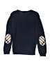 Burberry 100% Baumwolle Solid Blue Elbow patch pullover sweater Size 14 - photo 2