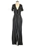 Crystal Doll 100% Polyester Stripes Black Jumpsuit Size 3 - photo 1