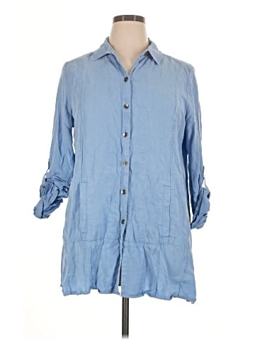 Soft Surroundings 3/4 Sleeve Button-Down Shirt (view 1)