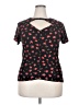 No Boundaries 100% Recycled Polyester Black Short Sleeve Blouse Size 3X - photo 1