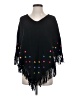 Marisa Christina 100% Wool Polka Dots Black Poncho Size P (petite) - photo 1