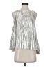 By Anthropologie 100% Polyester Metallic Silver Sleeveless Blouse Size XXS - photo 1