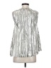 By Anthropologie 100% Polyester Metallic Silver Sleeveless Blouse Size XXS - photo 2
