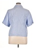 J.Crew 100% Linen Blue Short Sleeve Blouse Size XL - photo 2