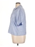 J.Crew 100% Linen Blue Short Sleeve Blouse Size XL - photo 5
