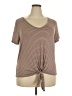 Wilde Brown Short Sleeve Top Size 2X - photo 1