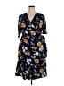 Kiyonna Floral Blue Casual Dress Size 2 Plus - photo 1
